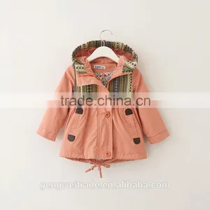2016 New Design Fashion Children Girls Coat Three Colors Cotton Winter Coat Kids Overcoat thumbnail-4