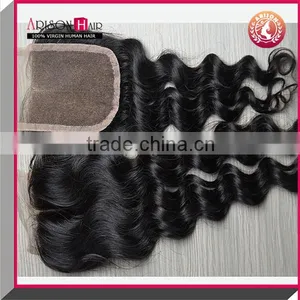 Cheap Wholesale Deep Wave Virgin Brazilian Hair Lace Closure thumbnail-6