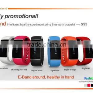 S55 Smart Bracelet Waterproof Bluetooth 4.0 Pedometer Band Health Wristband Fitness Tracker Smartband For Android IOS Phone thumbnail-3