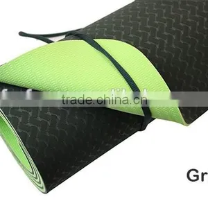 Green Double Layer TPE Yoga Mat, Pilates Mat thumbnail-1