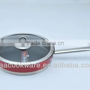 Professional Stainless Steel Frypan With Transparent High-temperature Painting Non-stick Inside for Wholesale thumbnail-1