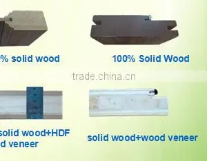 Solid Wood Interior Outdood Hard Wood Cherry Plain Wood Bathroom Door thumbnail-5