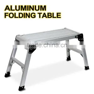 New-Aluminum-Platform-Drywall-Step-Up-Folding-Table-Work-Bench-Stool-Ladder thumbnail-1