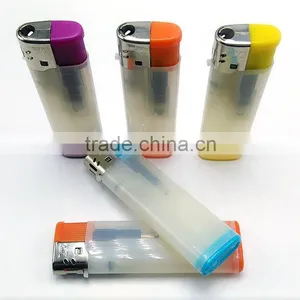 Hot Selling Semi Transparent Colored Plastic Lighter thumbnail-3