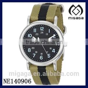 Fashion Easy to Read Nylon Strap Watch for Men *Unisex Watch With Nylon Band thumbnail-1