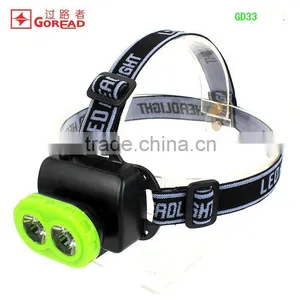Goread GD33 Green Pig Nose Plastic High Bright Cheap Led Head Torch thumbnail-1