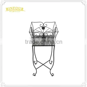 Decorative Metal Flower Pot Holder Wrought Iron Plant Stand thumbnail-2