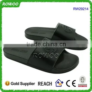 Black PU Sole Brand Slide Sandal Outdoor/bedroom Slippers for Men thumbnail-2