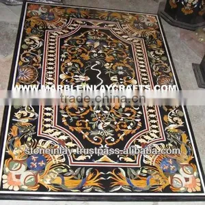 Marble Rectangular Black Table Top thumbnail-1