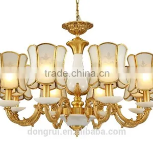 Europe Royal Style Classical Full Copper Baccarat Luxury Decorative Light Hotel Chandelier For High Ceiling 5 Heads 158-5H thumbnail-3