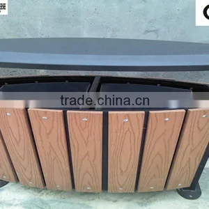 Environmental Conservation Type WPC Colored Trash Can thumbnail-1
