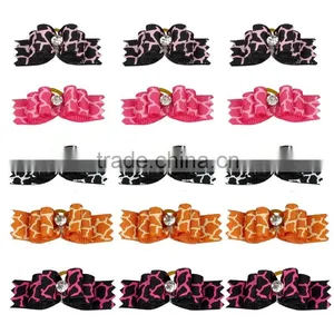 Zebra Pattern Bows for Dogs Hair Dog Grooming Bows thumbnail-2