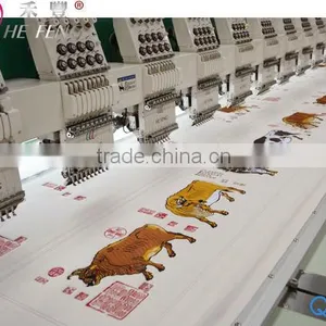 16 Heads 9 Needles Computerized Operation Flatbed Embroidery Machine thumbnail-2