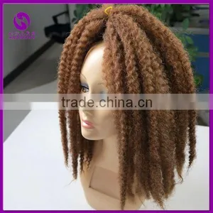 Wholesale 7Colors Optionals 20" Long Two Tone Ombre Afro Twist Kinky Curl Marley Hair Braid Extensions thumbnail-6