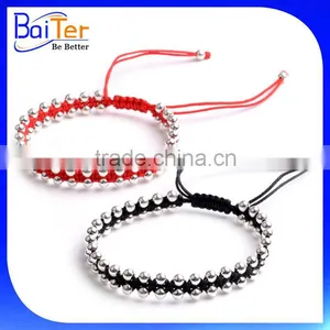 Adjustable 925 Sterling Silver Kabbalah Red String Couple Bracelet Wholesale thumbnail-1