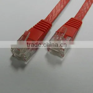 Red Color 3FT Tinned Copper Cat6 UTP Lan Cable thumbnail-1