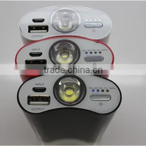 High Bright LED Torch Universal External Portable Power Bank 7800mah thumbnail-6