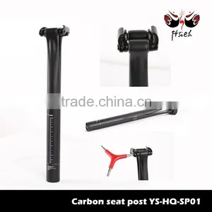 Adjustable Seat Post Carbon 3k for Bike Saddle thumbnail-6