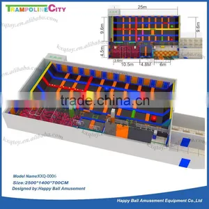 Hot Trampoline Park Commercial Large Size Indoor Trampoline for All Ages thumbnail-1