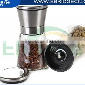 Stainless Steel Glass Spice Bottle Grinder Pepper and Salt Mill thumbnail-3