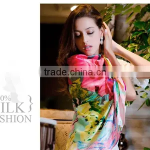 Wholesale Digital Print Square Silk Scarf /scarves/ Kerchief /headband/hijab /satin Silk Scarve thumbnail-3