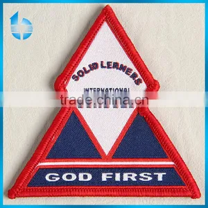 Hangzhou Label Factory Custom Badge Label With Interfacing Cloth for Technical Man Garments. thumbnail-1