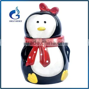 3D Hand Made Owl Shape Ceramic Christmas Cookie Jars thumbnail-4