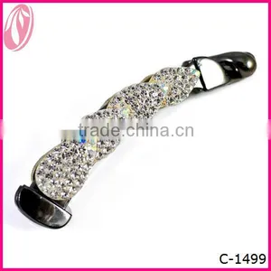 Fashion Korean Style Accessories Sterling Diamond Jewelry Clear Claw Hair Clips For Bridal thumbnail-1