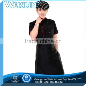 Mandarin Collar Short-sleeve Chef Coat thumbnail-1