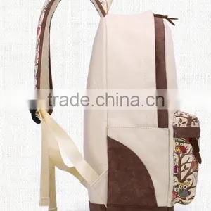 2015 Fashion Canvas Lady School Bag Women Backpack thumbnail-3