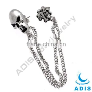 Ear Studs Piercing Chain Skull Mask Cross in Fashion Jewelry thumbnail-1