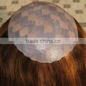 Indian Remy Hair Grey Color Invisible Super Thin Skin PU Men Toupee thumbnail-1