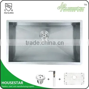 Modern Kitchen Designs Rectangular Undermount Single Bowl Sink SUS304 Handmade Kitchen Sink thumbnail-1