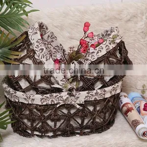7 Hand Woven - Pastoral Style - Straw - Storage Basket - Storage Basket - Water Basket - Sundry Basket - Woven Baskets thumbnail-5