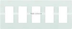 5-GANG SCREWLESS PLASTIC WALLPLATE FOR DECORATOR SWITCH AND RECEPTACLE thumbnail-1