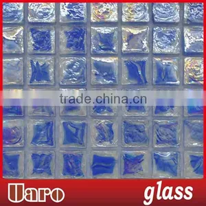 Iridescent Blue Interior and Exterior Glass Mosaic thumbnail-1
