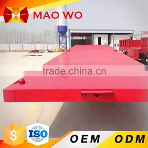 Best Quality 13 Ton Axles 28 Ton Landing Leg 90 King Pin Flatbed Semi-trailer for Sale thumbnail-4