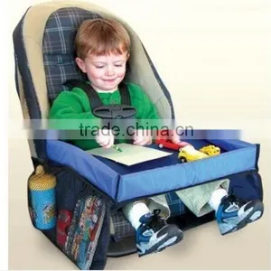 Foldable Polyester Car Kids Travel Play Tray Bag/Childrens Travel Tray Kids Play Tray for Snacks thumbnail-1