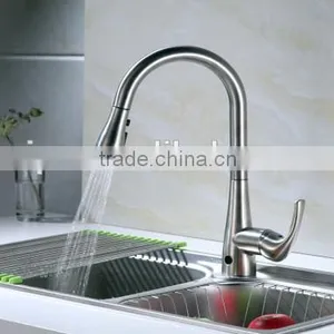 CUPC NSF AB1953 Montion Sense Pull-Down Kitchen Faucet With Brushed Nickel PVD thumbnail-5
