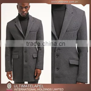 China Factory Custom Designer Winter Men's Wool Coats thumbnail-1