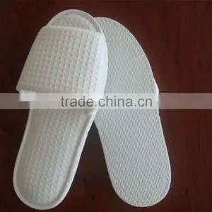 High Quality Waffle Washable Hotel Slippers With EVA Sole thumbnail-1