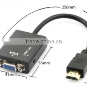 HDMIA Male to VGA Female 1080p Cabletolink Top Quality thumbnail-1