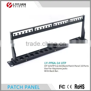 LY-PP6A-14 19"1U UTP Cat.6A 16 Port Blank Patch Panel thumbnail-4