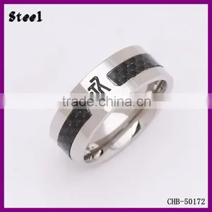 Best Selling Yiwu Factory 316L Stainless Steel CTR Alphabet Finger Ring thumbnail-1