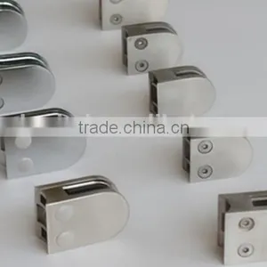 Stainless Steel Glass Clam in Handrails for Indoor Stairs thumbnail-1