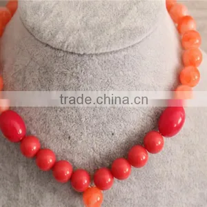 China Factory Stock Cheap Jewellery Women Necklace Arylic Bead Necklace thumbnail-5