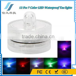 12Pcs 7 Color LED Waterproof Tea Lights Rechargeable Tealight Candle thumbnail-1
