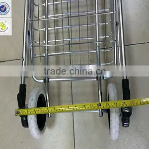 Foldable Wire Mech Shopping Cart RH-FC05 For Aluminum Foldable Shopping Trolley With Two Wheels thumbnail-3