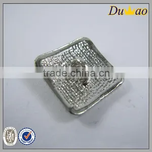Silver Flatback Surface Pattern Enamel Metal Button Sleeve/shirt Button thumbnail-4