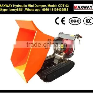 500 Kg Cheap Customized Mini Crawler Garden Dumper, CE / ISO / SGS , Model: CDT03 thumbnail-4